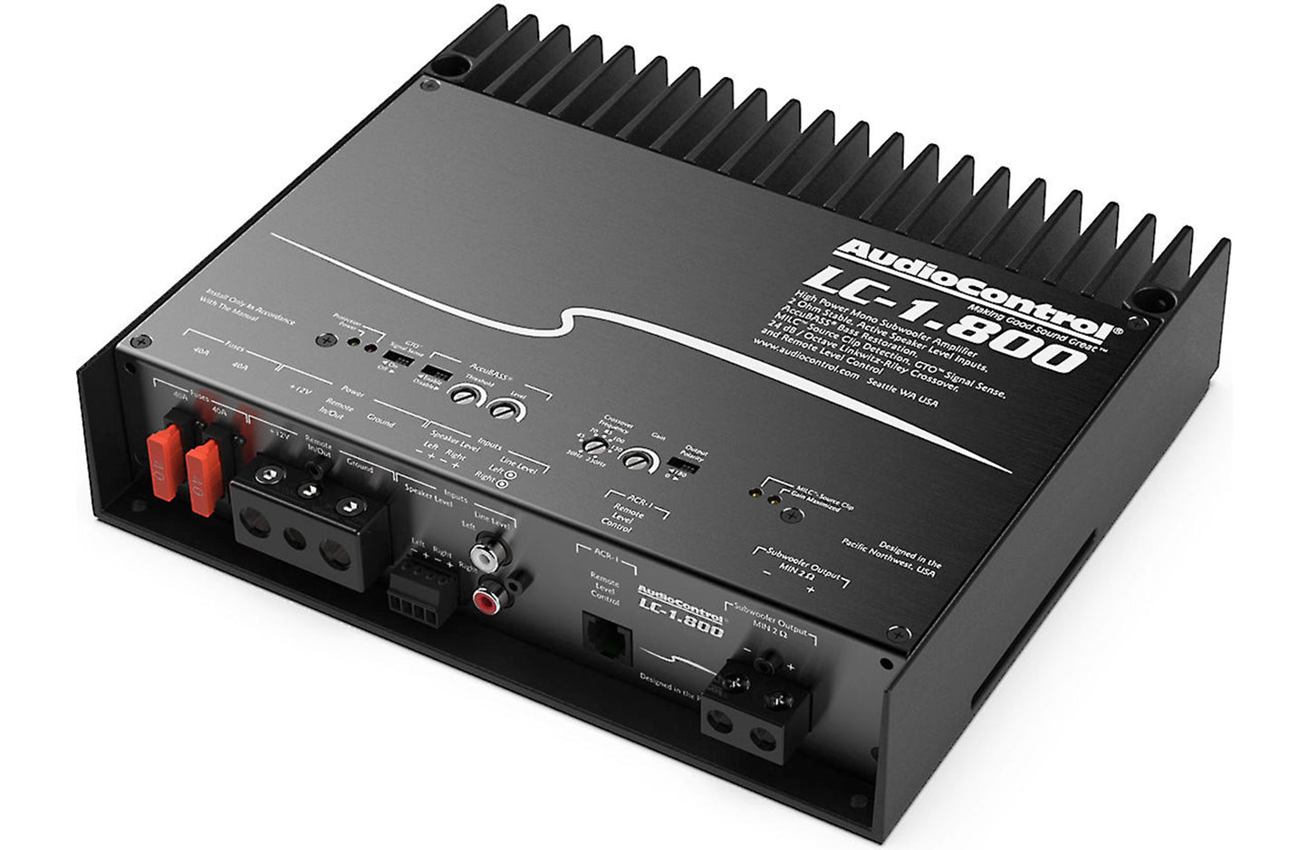 AudioControl LC-1.800 Mono subwoofer amplifier — 800 watts RMS at 2 ohms