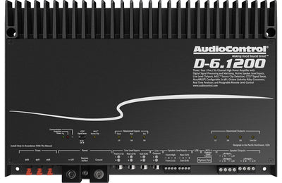 AudioControl D-6.1200 D Series 6-channel car amplifier with digital signal processing — 125 watts RMS x 6