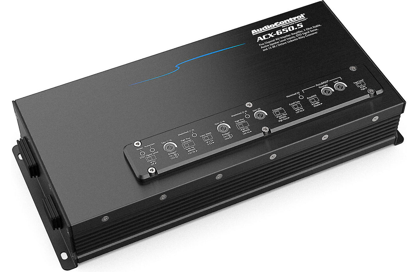 AudioControl ACX-650.5 5-channel powersports/marine amplifier — 50 watts RMS x 4 at 4 ohms + 350 watts RMS x 1 at 2 ohms