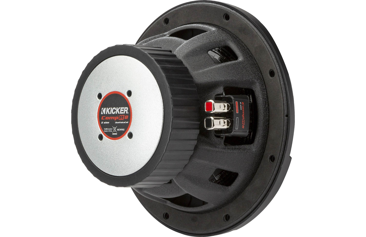 Kicker 48CWR84 CompR Series 8" subwoofer with dual 4-ohm voice coils