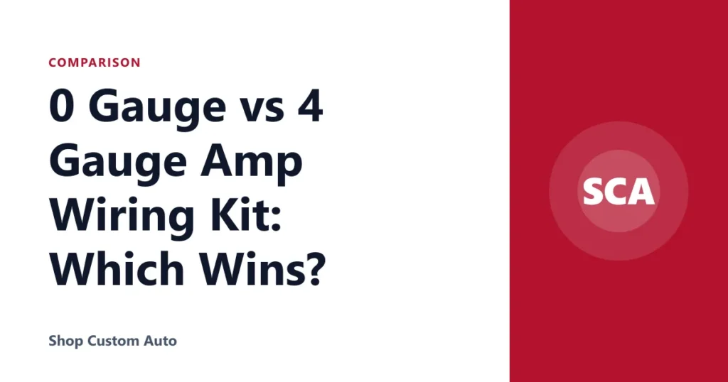 0 Gauge vs 4 Gauge Amp Wiring Kit: Which Wins?