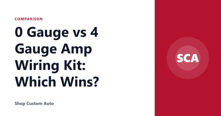 0 Gauge vs 4 Gauge Amp Wiring Kit: Which Wins?