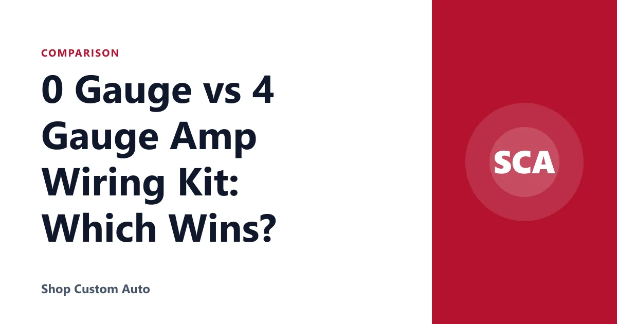 0 Gauge vs 4 Gauge Amp Wiring Kit: Which Wins?