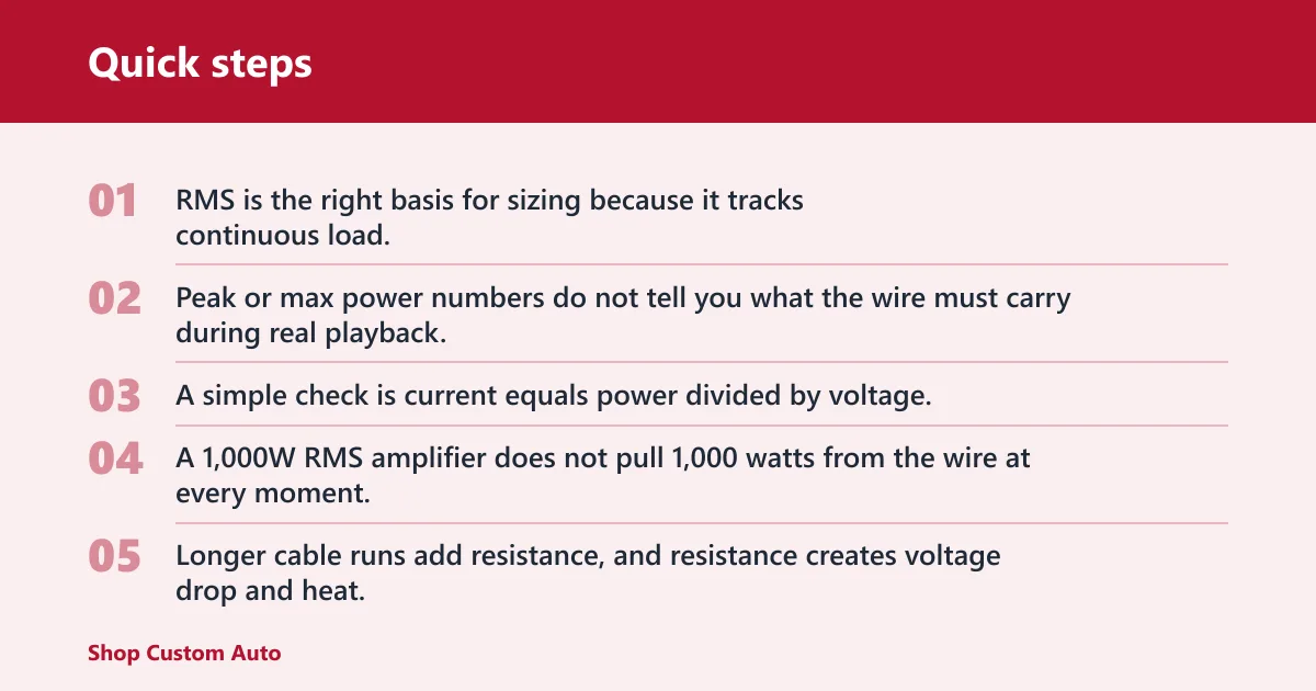 Quick steps: Which factors decide the wire size?