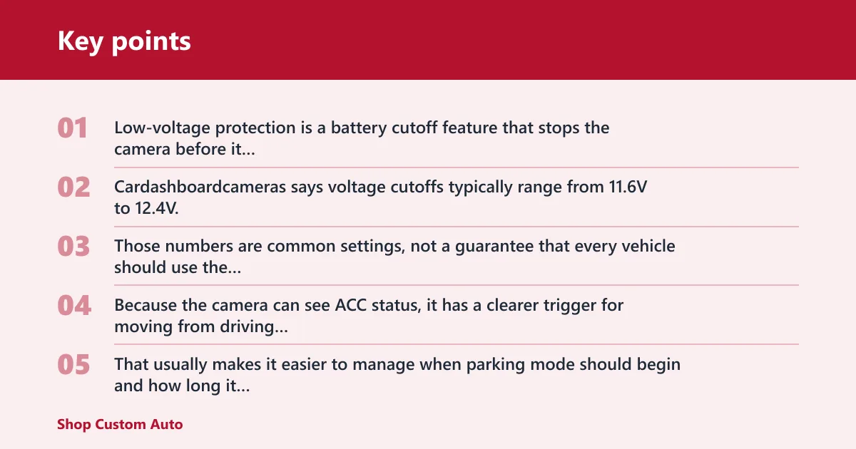 Key points: Battery protection and drain risk