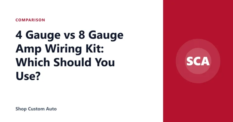 4 Gauge vs 8 Gauge Amp Wiring Kit: Which Should You Use?