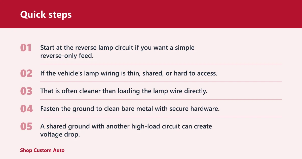 Quick steps: How do you wire the camera?