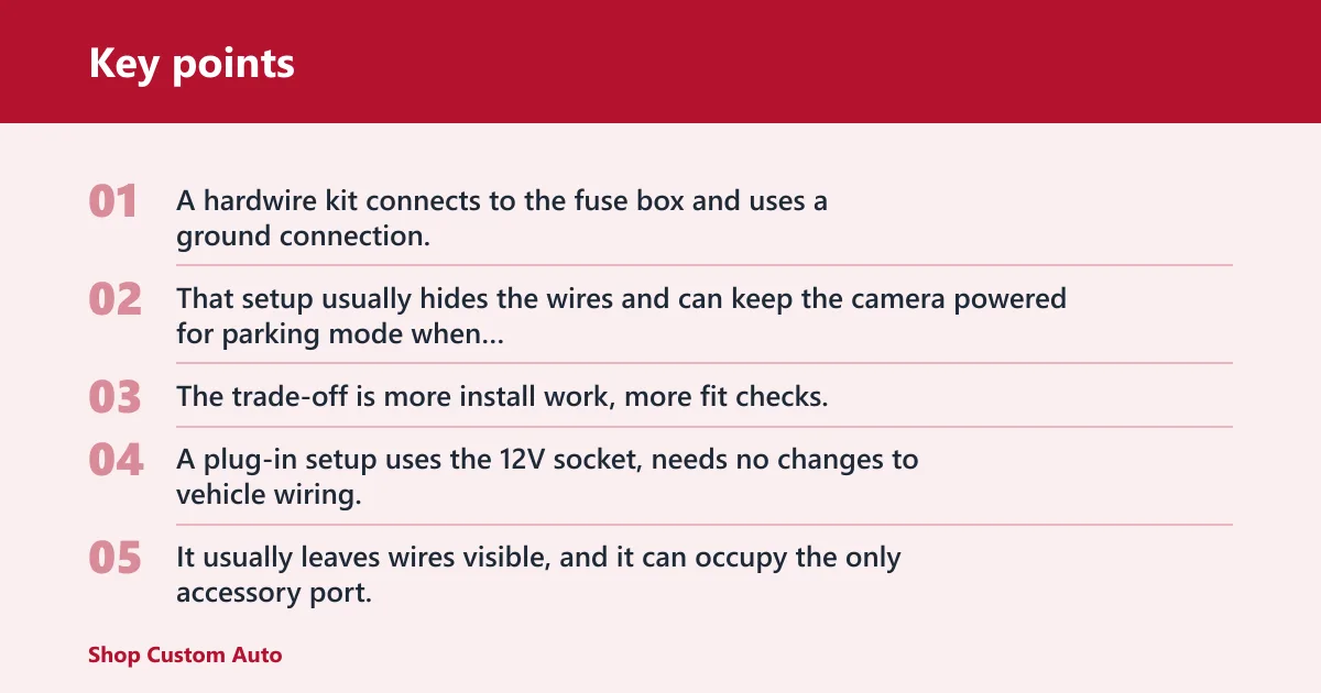 Key points: Hardwire vs plug-in power: the real trade-off