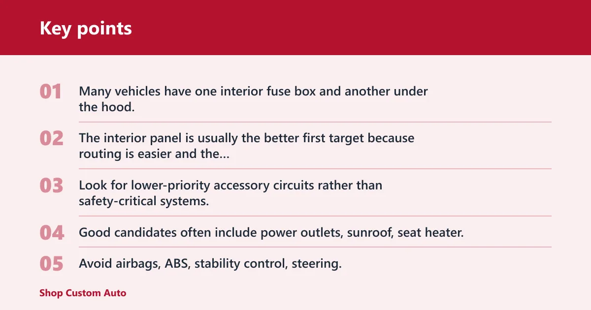 Key points: Choose the right power sources