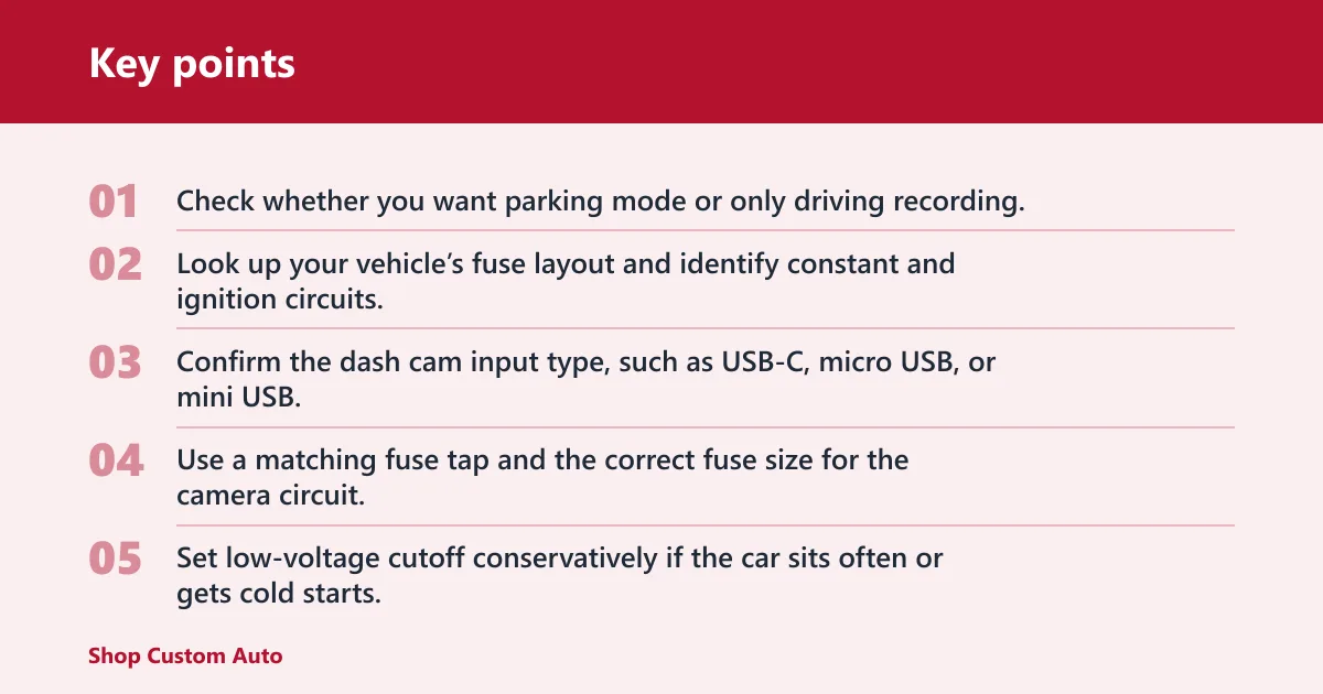 Key points: Is it easy to hardwire a dash cam?