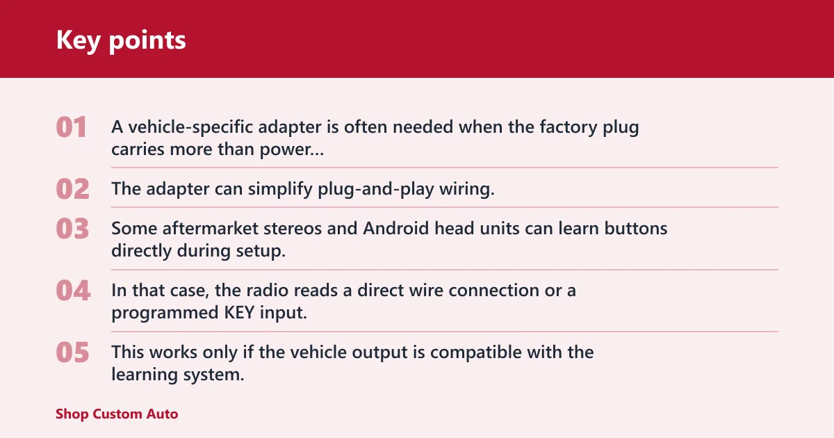Key points: Do you need an adapter?