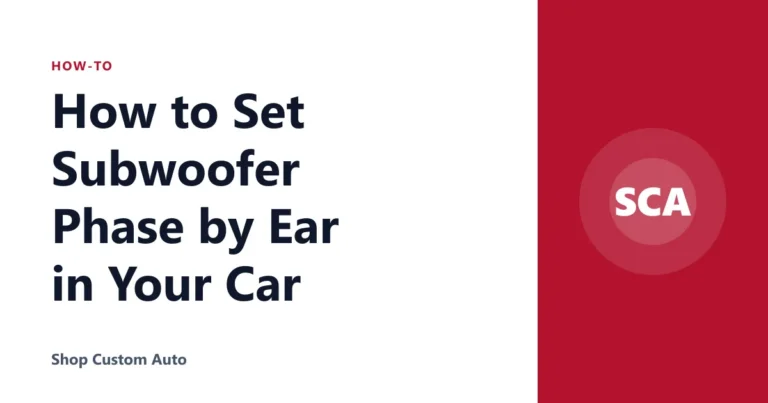 How to Set Subwoofer Phase by Ear in Your Car