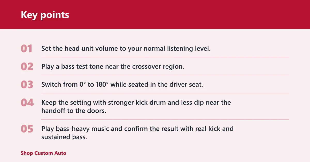 Key points: How do you set 0° or 180°?