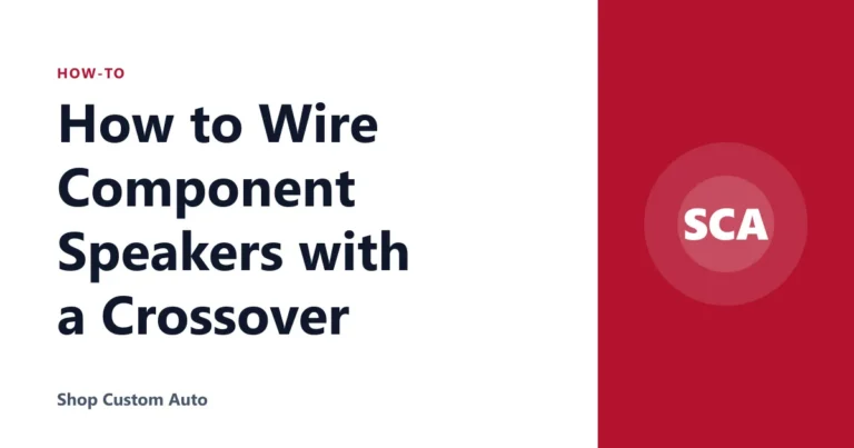 How to Wire Component Speakers with a Crossover