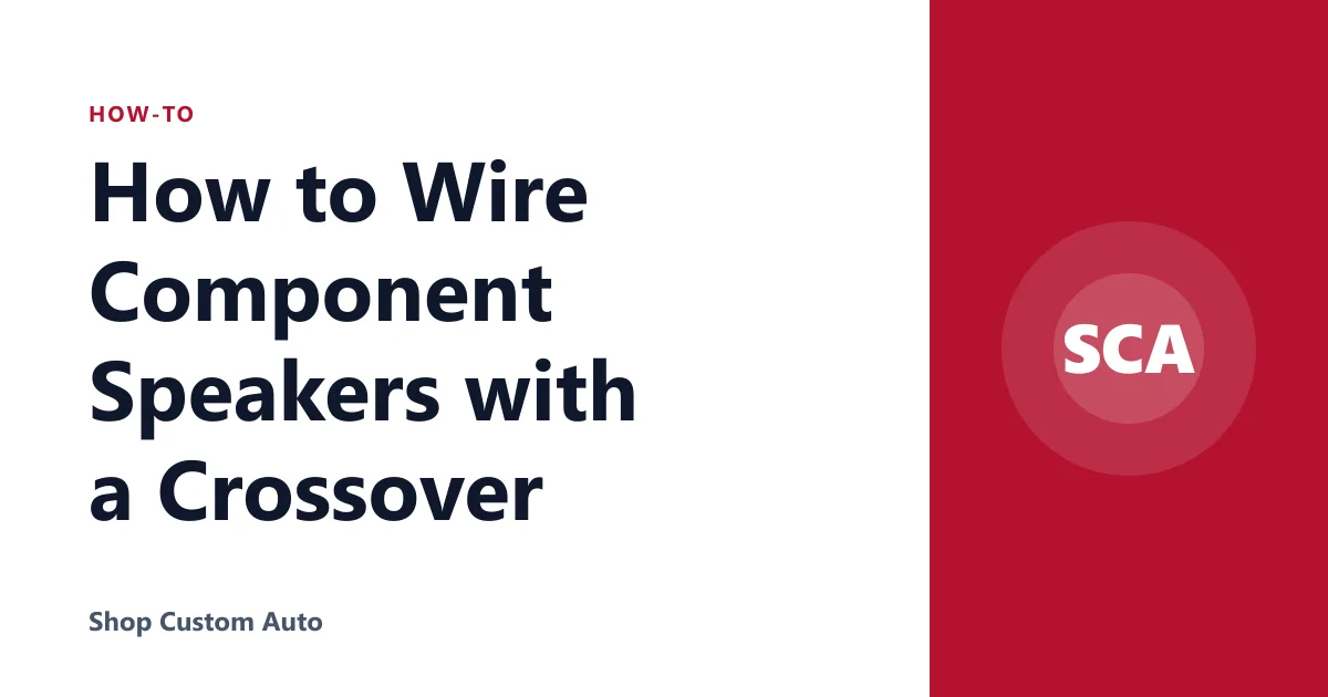 How to Wire Component Speakers with a Crossover