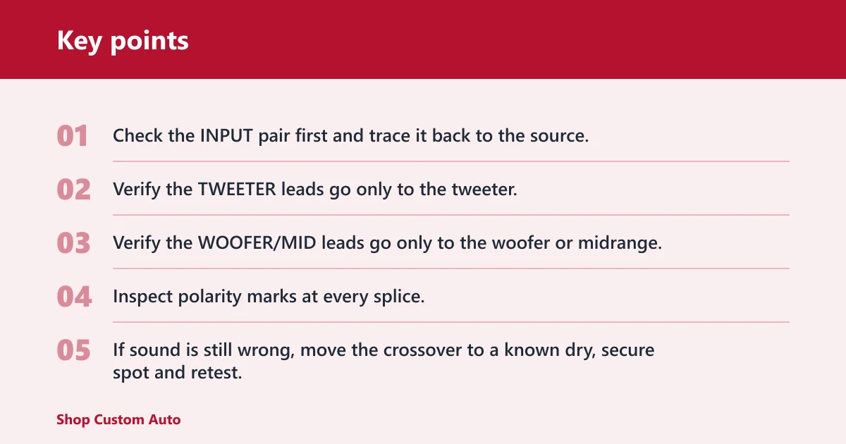 Key points: Common mistakes