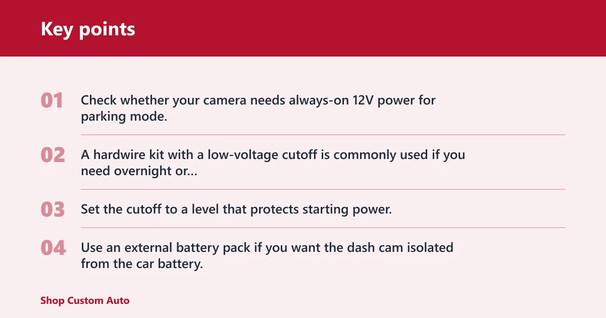 Key points: Do you need a hardwire kit?