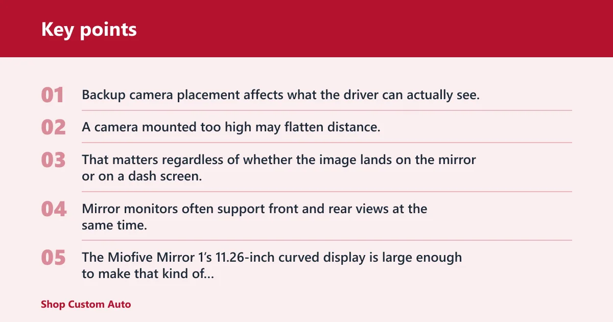Key points: Do mirror monitors work better with backup cameras?