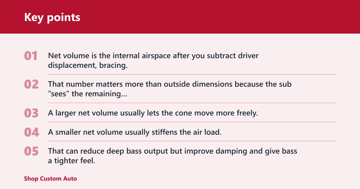 Key points: Does subwoofer box size matter for sound quality?