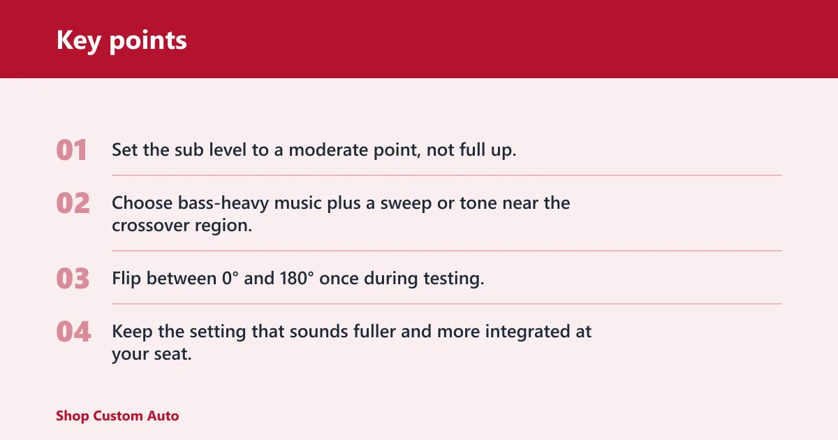Key points: Set crossover and level first