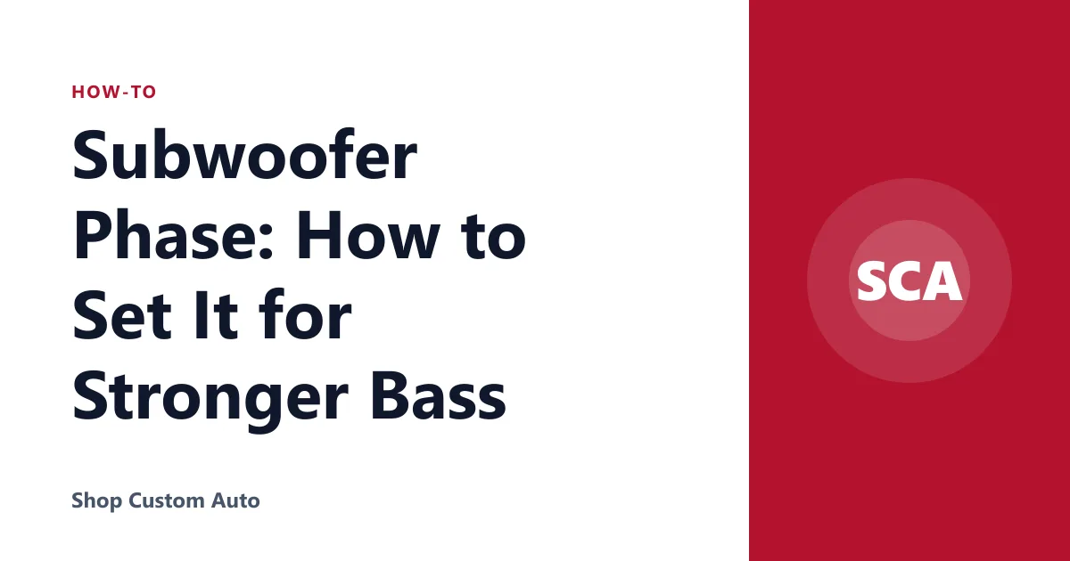 Subwoofer Phase: How to Set It for Stronger Bass