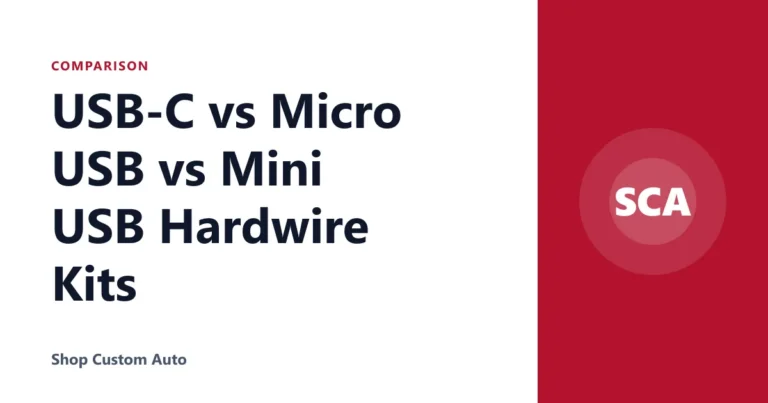 USB-C vs Micro USB vs Mini USB Hardwire Kits