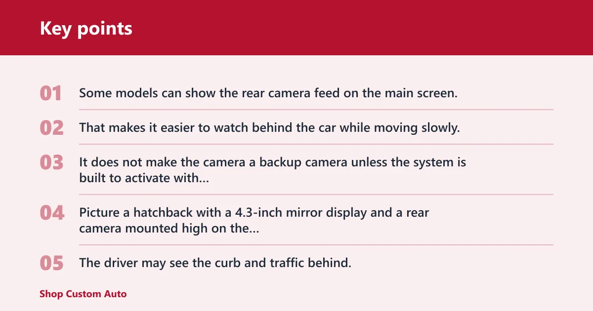 Key points: When can a rear dash cam help while parking?