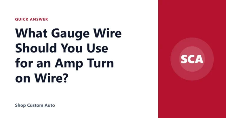 What Gauge Wire Should You Use for an Amp Turn on Wire?