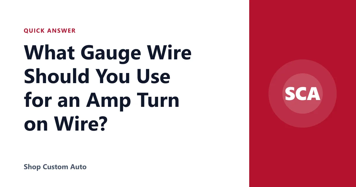 What Gauge Wire Should You Use for an Amp Turn on Wire?