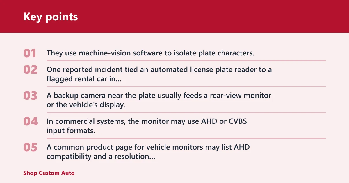 Key points: How do license plate cameras work?
