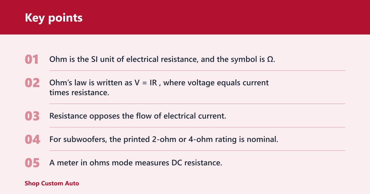 Key points: What does subwoofer impedance mean?