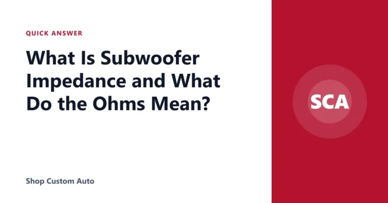 What Is Subwoofer Impedance and What Do the Ohms Mean?