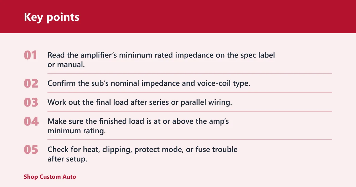 Key points: Can your amplifier handle the load?