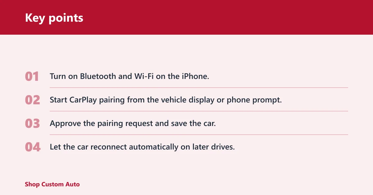 Key points: How wireless CarPlay connects