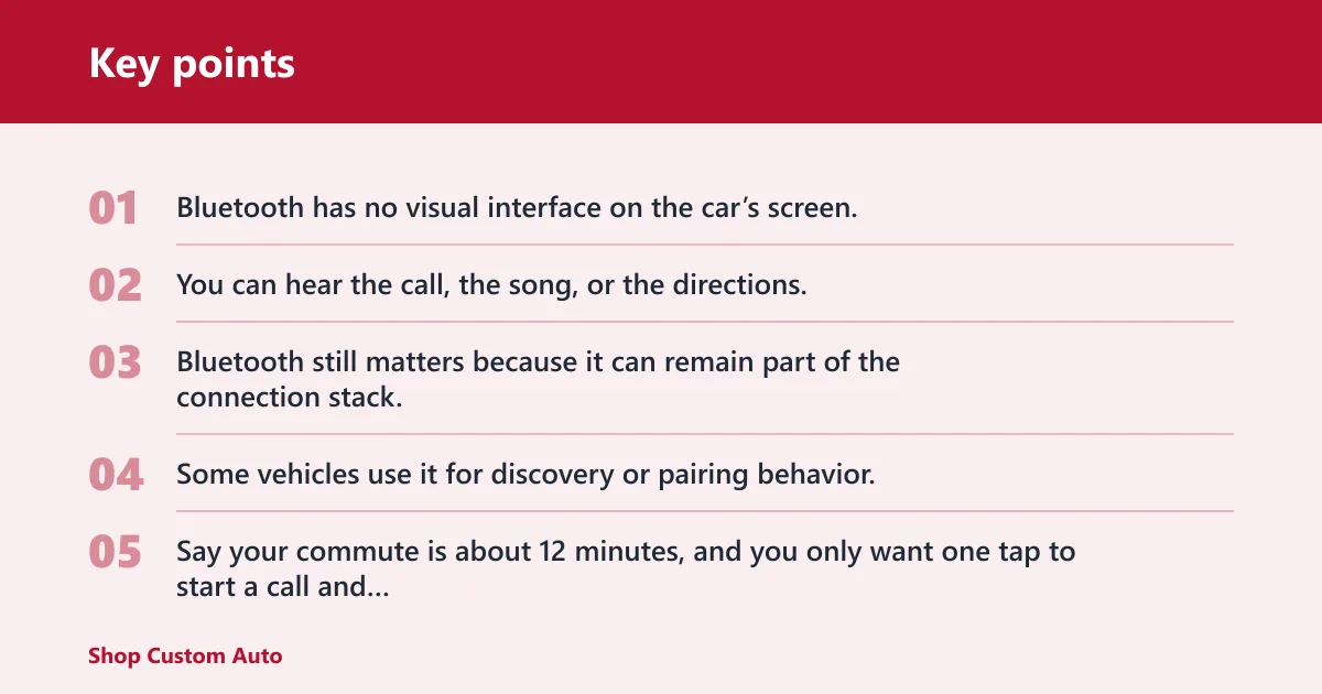 Key points: What Bluetooth does in the car